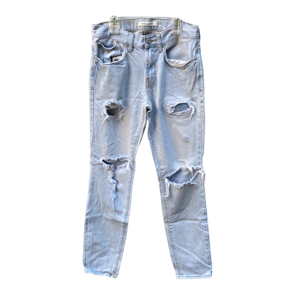 PacSun Light Blue Ripped Skinny Jeans 28x30